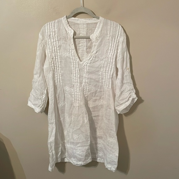 CP Shades Regina 100% Linen Tunic Top